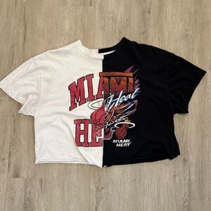 Hollister Black and White Miami Heat Crop Top
